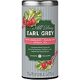 The Republic of Tea – All Day Earl Grey® Strawberry Rhubarb Green Tea, Naturally Caffeinated, 36 Tea Bags