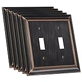[5 Pack] BESTTEN 2 Gang Oil Rubbed Bronze Toggle