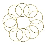 Framendino, 10 Pack 3 Inch Metal Rings Gold Floral