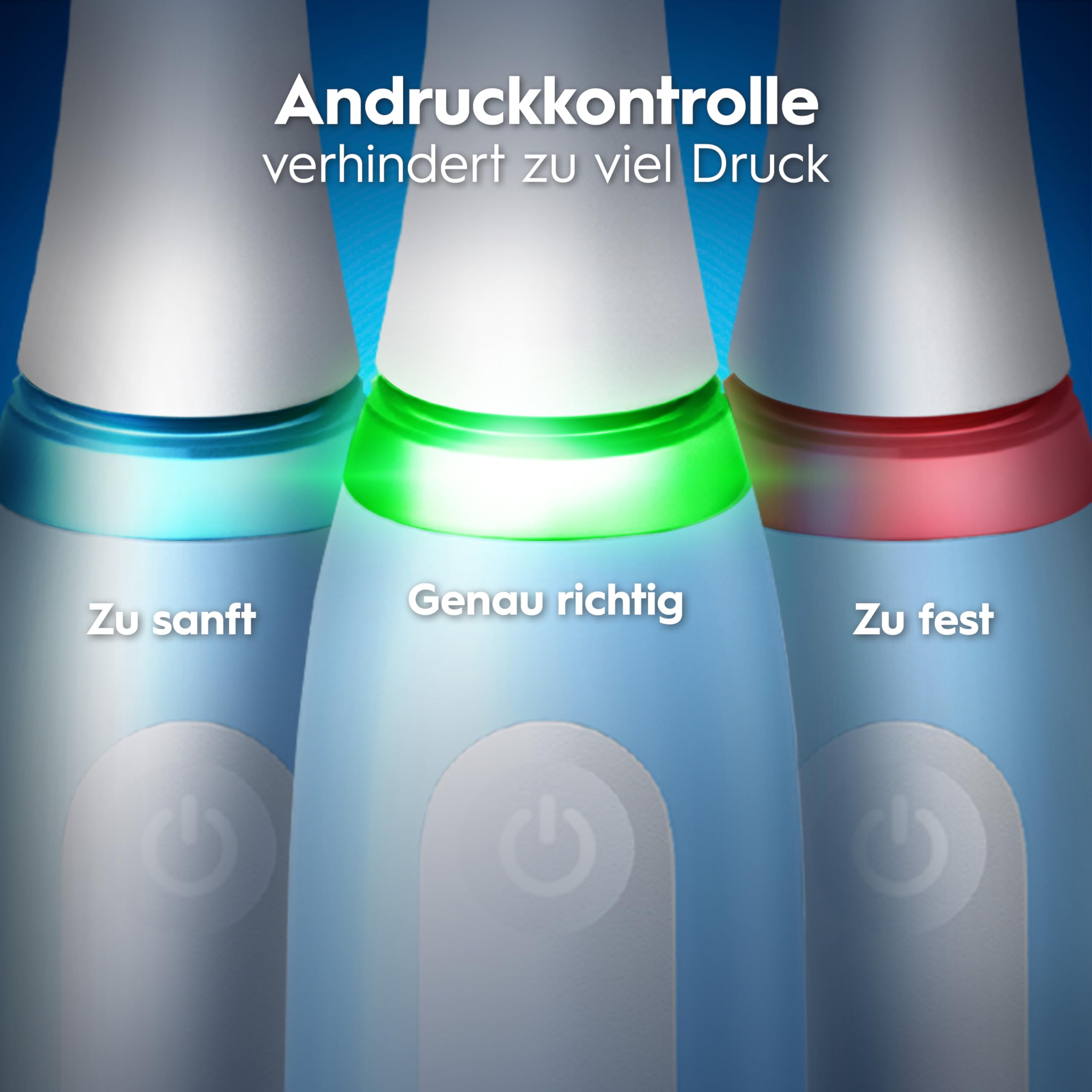 Oral-B iO Series 3 Plus Edition Elektrische Zahnbürste, Electric Toothbrush, PLUS 3 Aufsteckbürsten, 3 Putzmodi für Zahnpflege, Designed by Braun, TESTSIEGER Stiftung Warentest (12/2024), Ice Blau 4