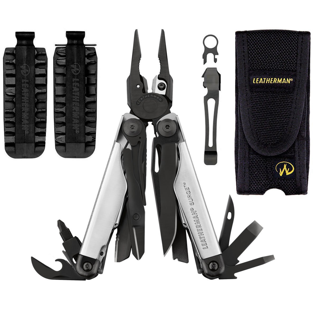 Leatherman Surge MultiTool Black/Silver With Nylon Sheath + 42Bit