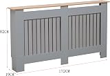AVC Designs Extra Large Radiator Cover Modern Vertical Slats Grey Oak view 2