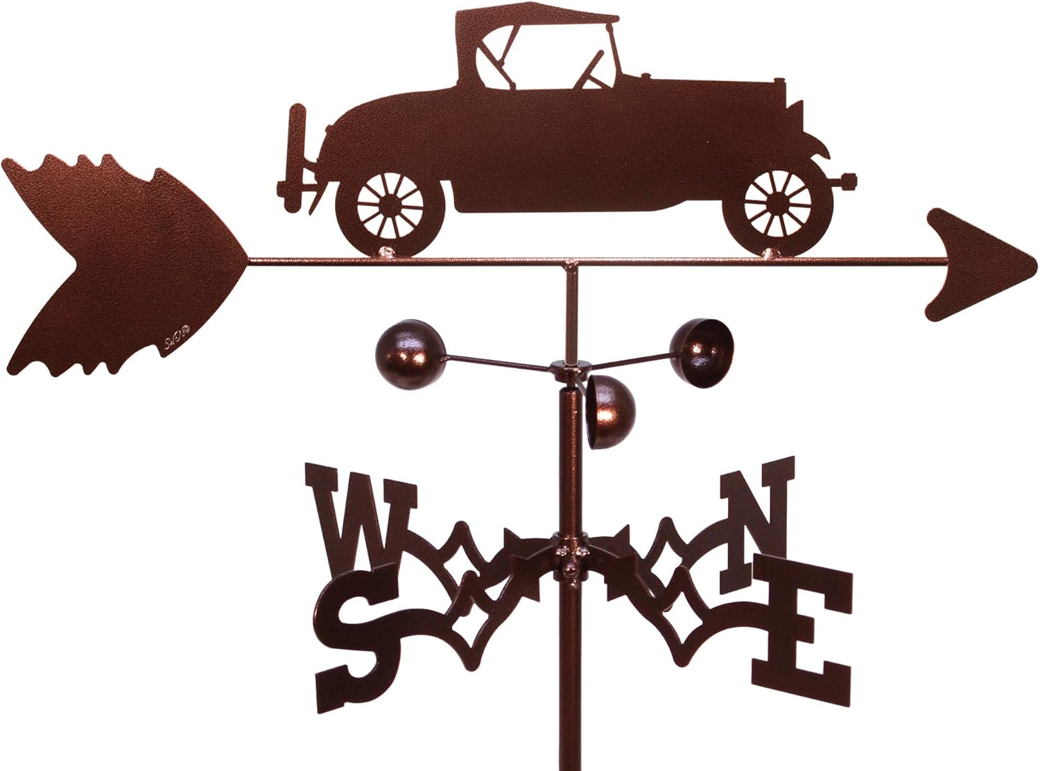 Weathervanes - SWEN Products Model A CAR AUTO Weathervane (Garden Stake Included)