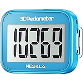 3D Pedometer for Walking, Simple Step Counter with Large Digital Display, Step Tracker with Removable Clip Lanyard, Accurately Track Steps for Men Women Kids Adults Seniors