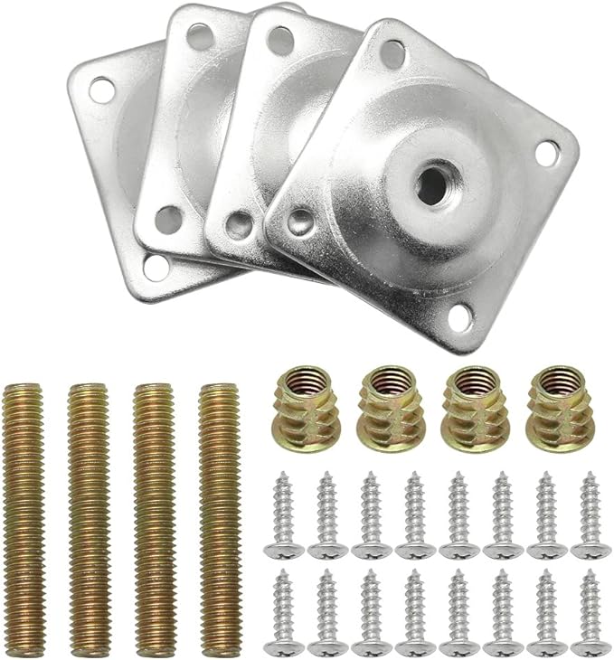 Dreamtop Leg Mounting Plates Furniture Leg Attachment Plates with