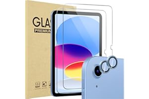 ProCase Screen Protector for iPad A16 2025 11th/10th 2022 Generation (11-inch/10.9), 2 Tempered Glass Films with 2 Camera Len