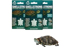 ATLANTIC RUSH Shellstrong Premium Calcium Block for Aquatic Turtle - Slow Release Water Tank Conditioner - Cuttlebone for Aquarium - Turtle Tank Accessories - 20 Gallon Aquatic Tank Treatment (3 Calcium Blocks)
