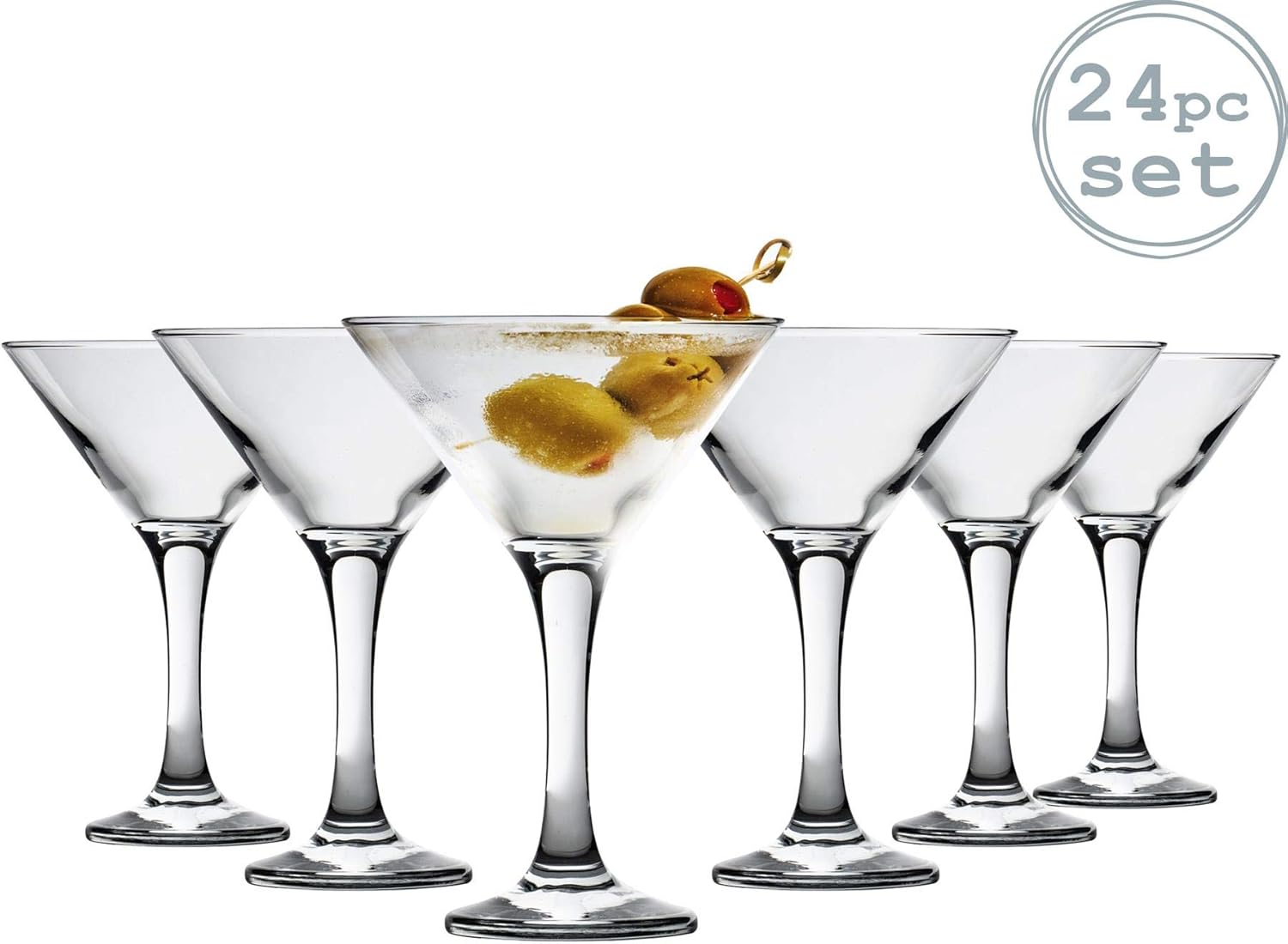 Lot De 2 Verres à Martini En Cristal Chatsworth - Coffret Cadeau DIAMANTE - 210 Ml, Fabriqué En UE