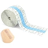 Tattoo Aftercare Bandages for Swimming, 1 Roll 1.9 Inch x 10.9 Yard Waterproof Tape for Skin, Wound Seal, Second Skin Tattoo Cover Up, Transparent Film Dressing, Clear Band Aids