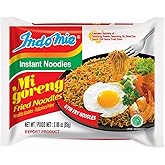 Indomie Mi Goreng Instant Stir Fry Noodles, Halal Certified, Original Flavor, 3 Ounce (Pack of 30)