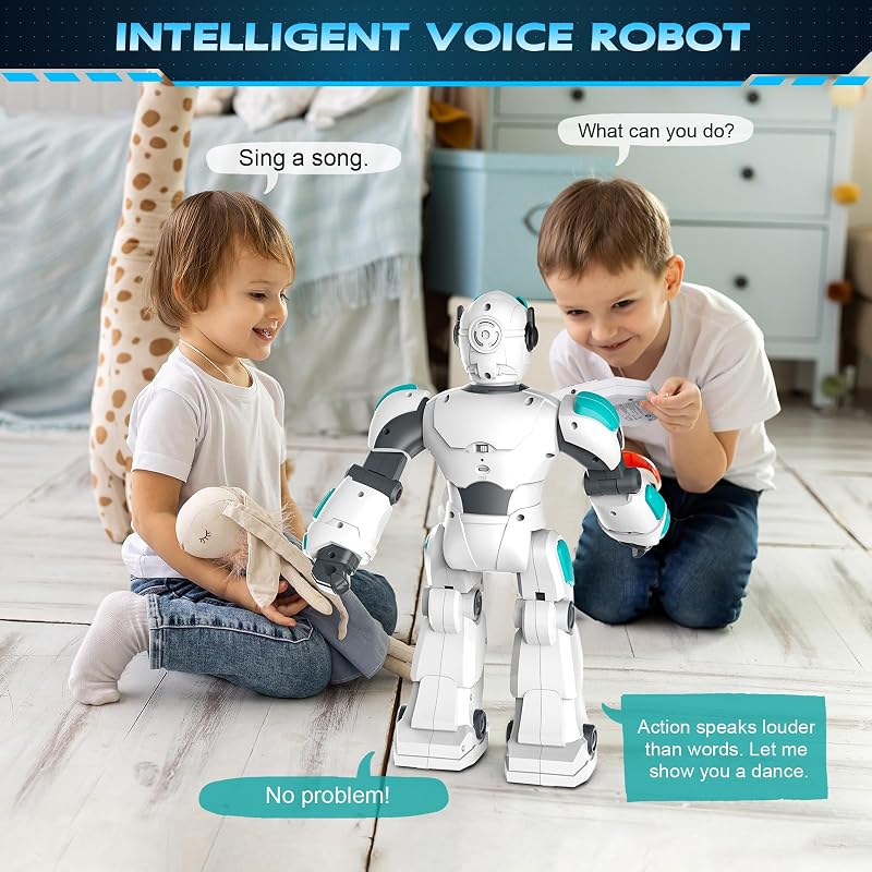 Robot RC Programable Extra Grande con Canto, Baile, Detección de Gestos y Control de Voz, Robot Inteligente para Niños 3 4 5 6 8+ — foto 4 de 8