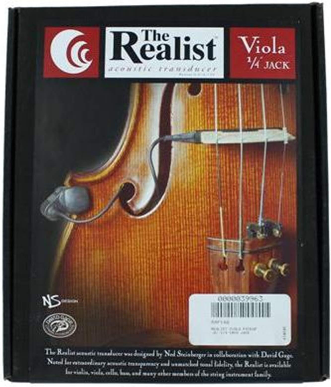 The Realist RLSTVOQT Copperhead Viola Pickup - Most Respected Acoustic Instrument Pickup - Transparent Sound And Texture - Unmatched Dynamic Response - Self-Powered - USA Made