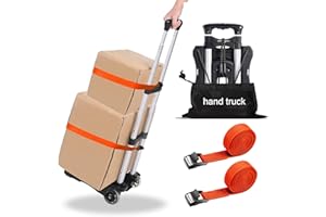 ZHTANGRUI Small Dolly with Wheels Foldable - Folding Hand Truck Luggage Wheels - Small Luggage Cart Backpack Trolley - Portable Car Seat Dolly for Airport (Orange)