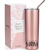 Onebttl Bernedoodle Gifts, Dog Lover Gifts for Women, Best Dog Mom Ever, 20 oz Rose Gold Insulated Tumbler