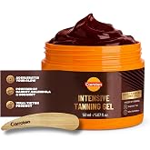Carroten Intensive Tanning Gel, Browning Tan Accelerator, 5 oz + Spatula | Non-Greasy, Water-Resistant with Carrot and Coconut Oil, Vitamin A &amp; E For Moisture &amp; Hydration, Made in Greece