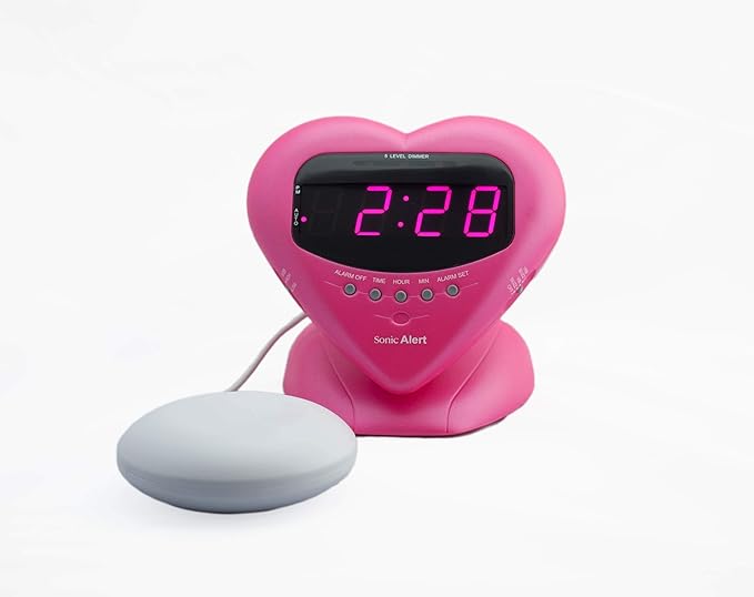 Sonic Alert Sonic Bomb by Extra Loud Heart Alarm Clock with Bed Shaker