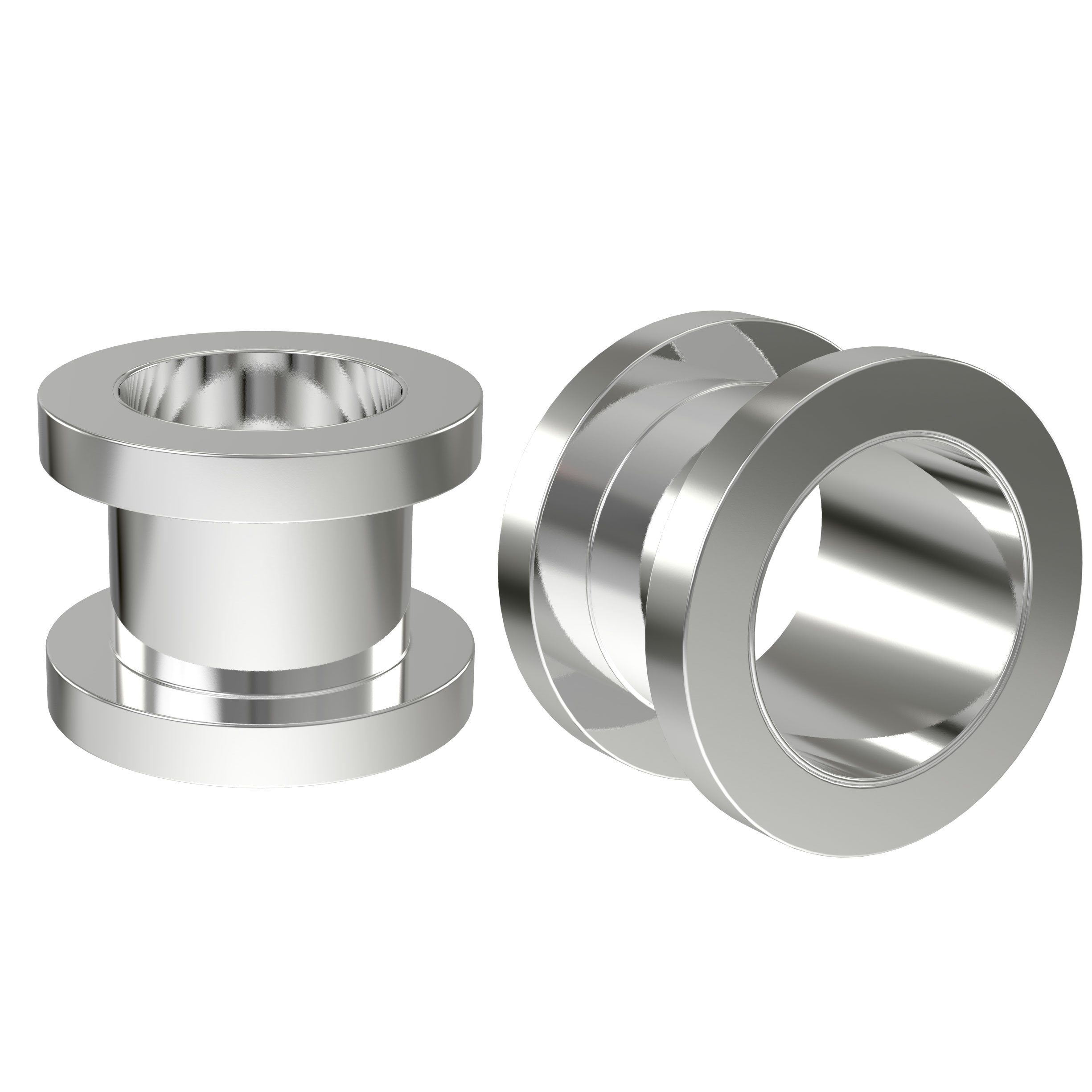 Bling Piercing 2pc 12mm Tunnels Gauges for Men Women Screw Flesh Earrings Ear Plugs Metal Double Flared Steel