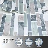 MOONFUN 3D Waterproof Peel and Stick Wall Tiles 12x12 Sage Green 10-Sheet view 6