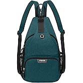 MOSISO Sling Backpack Travel Hiking Daypack, Crossbody Convertible Sling Bag with Front Pocket One Shoulder Chest Bag