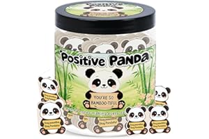 DEARMINE Positive Panda Jar With 60 Affirmation Cards – Emotional Support Panda Gifts For Teenage Girls, Stress Relief And Daily Encouragement, Panda Lover Gifts, Self Care Gifts For Women