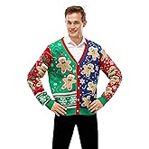 Ugly Christmas Sweater for Men, Hooded Unisex Women Xmas Hoodie Pullover for Party Festive Party