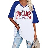 Baseball Shirt Women Striped Baseball Mom Shirts Jersey V Neck Game Day Tshirt Baseball Team Tee Tops Fans Gifts