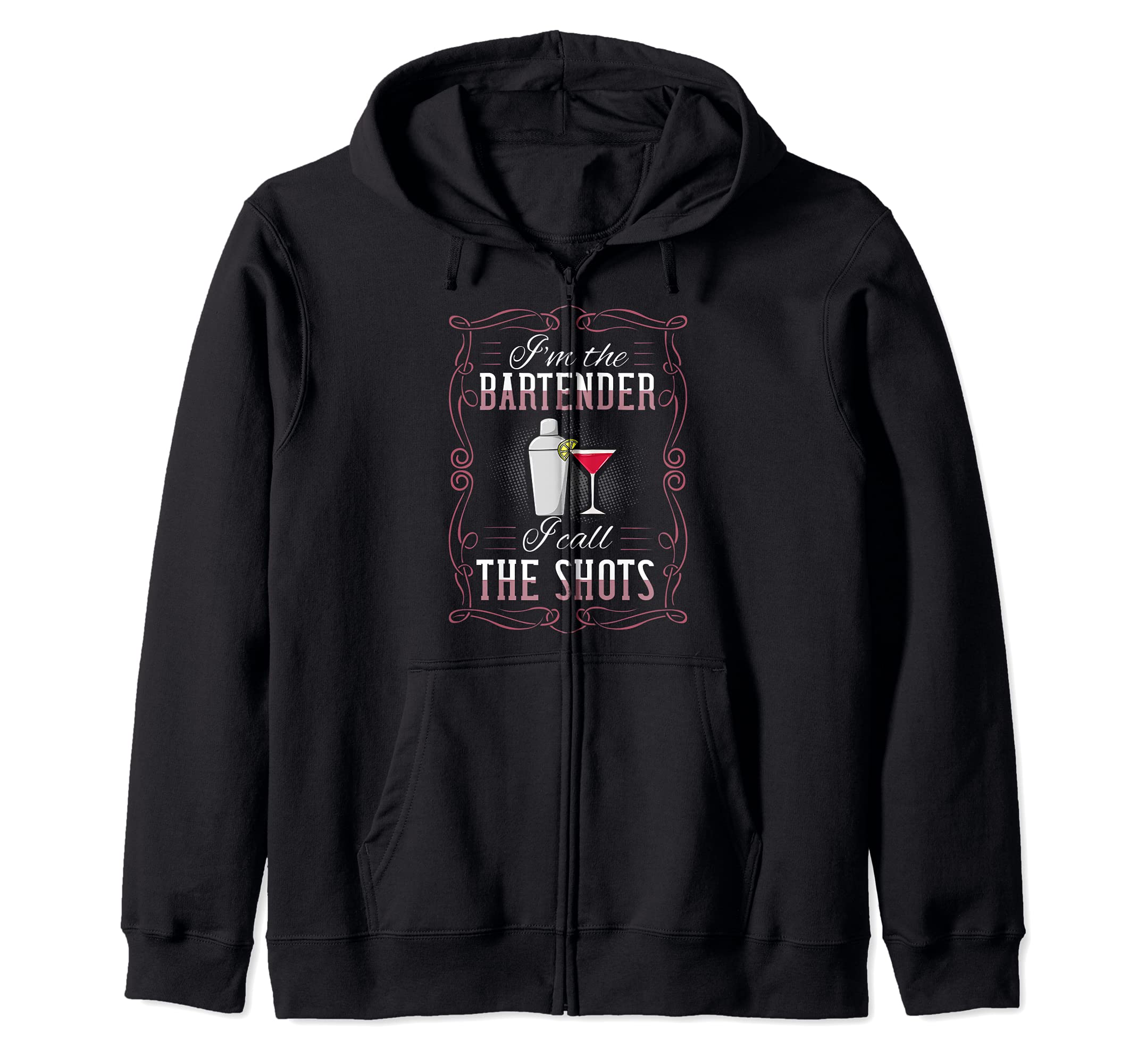 Bartending Shaker Mixing Cocktail Bartender Zip Hoodie