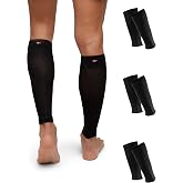 DANISH ENDURANCE Calf Compression Sleeve, 21-26 mmHG, 1 &amp; 3-Pack | Calf Compression Sleeves, 21-26 mmHg Graduated Support for Shins &amp; Sore Legs, for Running &amp; Recovery, Unisex