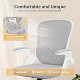 nasPaluro Ergonomic Computer Desk Chair with Flip-up Armrests Grey view 2