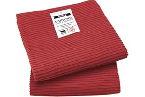 Now Designs Ripple Kitchen Towel, Set of 2, Carmine