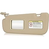Beige Driver Left Side Sun Visor Replacement Compatible with 2011 2012 2013 2014 2015 Hyundai Elantra Replace 852103X000TX