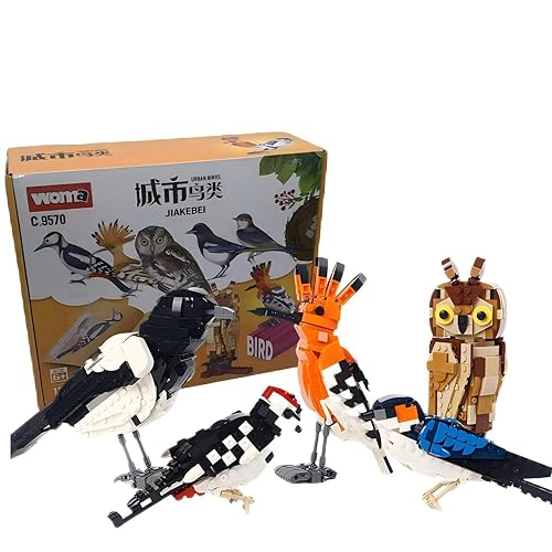 Birds Building Set - 1346PCS Creative Model Kit with 5 Realistic Bird Models – Educational Fun Building Toy for Nature Lovers - Kids and Adults