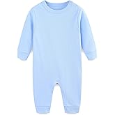 FITFIFTH POD Baby Girl Boy Outfit Infant 100% Cotton Long Sleeve Newborn Romper Unisex Footless Jumpsuit