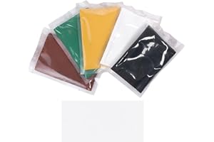EPOX-SCI EZ-Tint 5-Pack - 10 g Each of Black, Brown, Green, White, & Yellow - Highly-Concentrated, Finely-Ground Pigment Powders for Tinting Instant Install 29 & All Other Epoxies/Polyesters