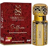 MIKSALMINA Saffron Attar Roll On Perfume, Non-Alcoholic, Unisex, 6ml