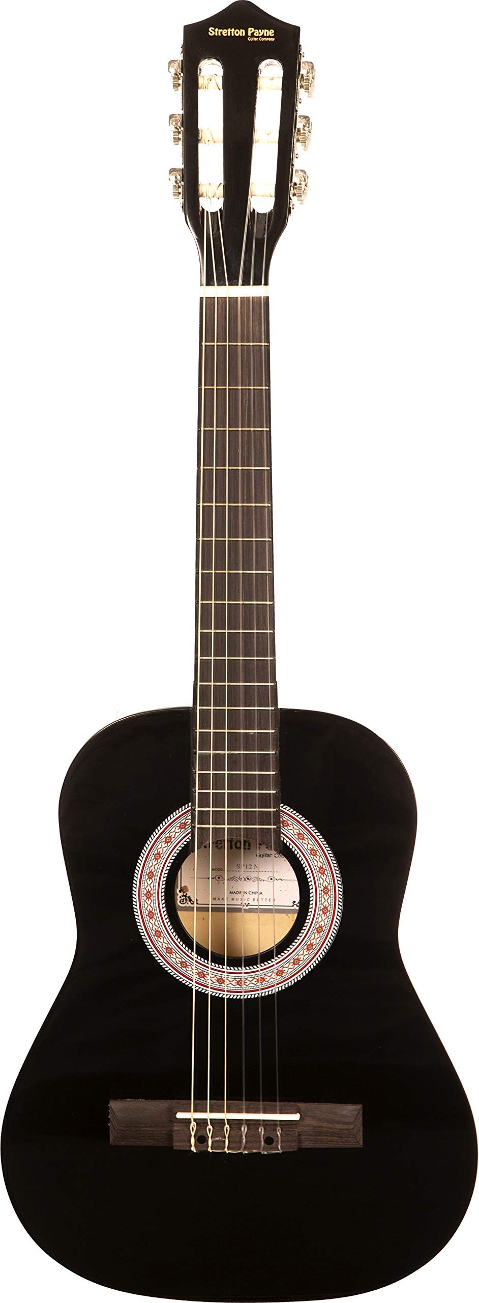 CLEARANCE - Graded AB - Acoustic Guitar 1/2 Sized (34' inch) Classical Nylon String Childs Guitar Black