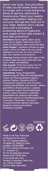 SANCTUARY Sleep Mist Pillow Spray with Hyaluronic Acid 100 ml view 8
