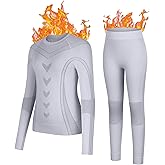 beautyin Thermal Underwear for Kids Athletic Thermals Top and Bottom Set Boys Girls Long Johns Set Winter Base Layer