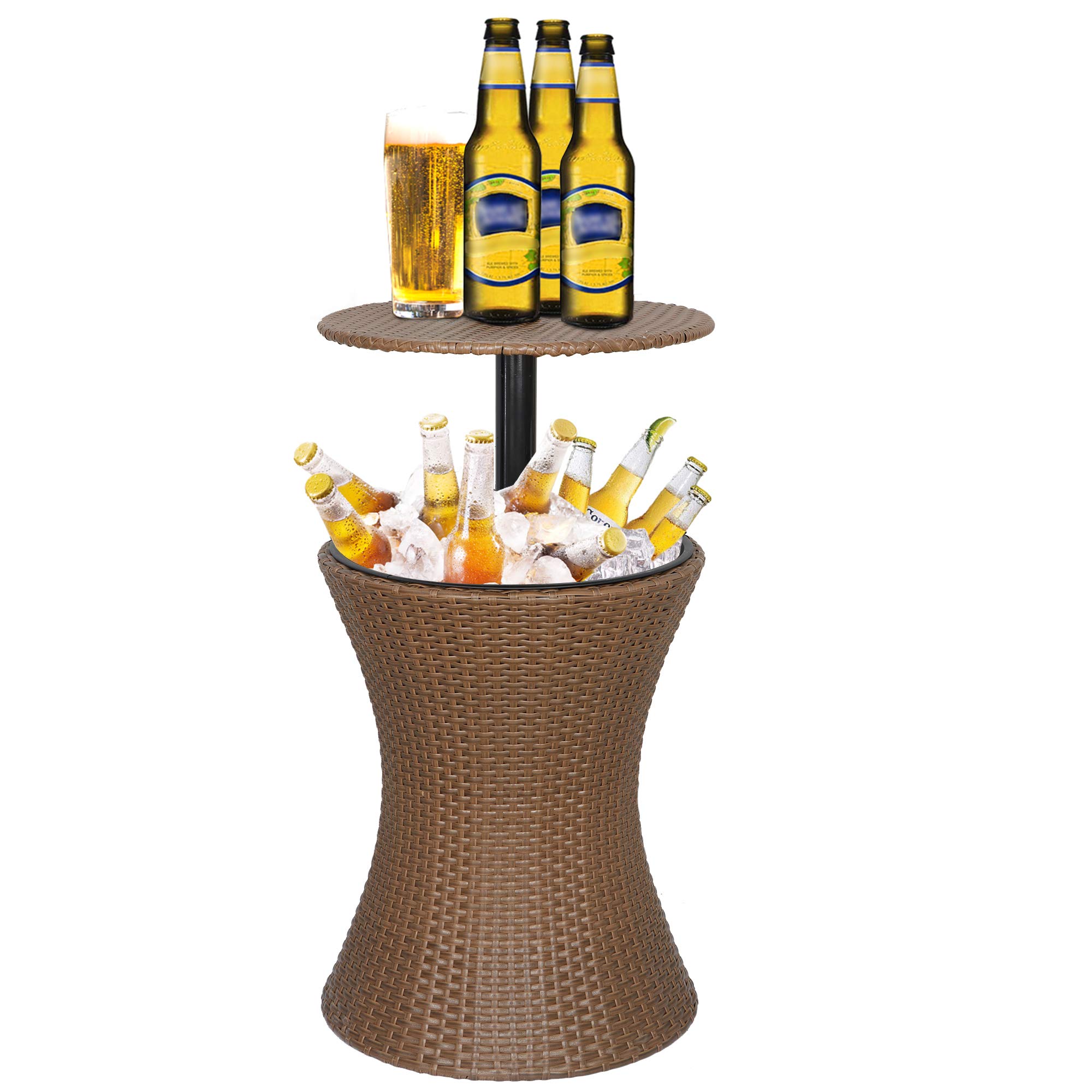 Buy Super Deal Cool Bar Cooler Table Rattan Style Height Adjustable