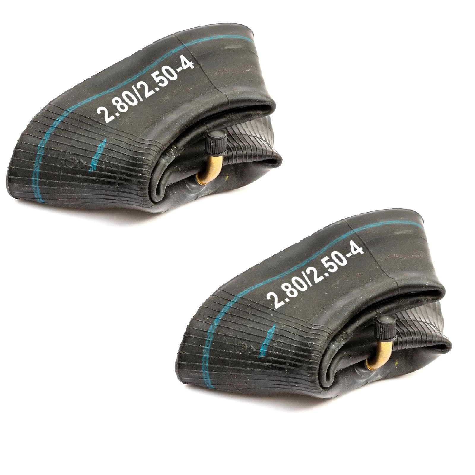 Pack Of 2 Mobility Scooter Inner Tubes Fits 2.80/2.50-4 280/250-4 2.50-4 2.80-4 Bent Schrader Car Valve 4"