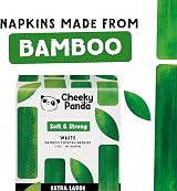 The Cheeky Panda Bamboo Large Paper Napkins 400 White 40x40cm 2 Ply view 4