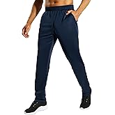 MIER Men’s Sweatpants with Pockets, Athletic Training Track Jogger, Soccer Warm-up Pants with Zipper Ankle