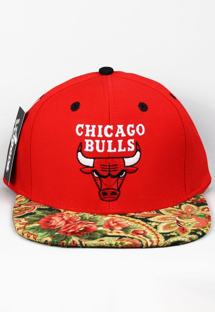 Chicago Bulls Custom Rose Snapback Hat Cap