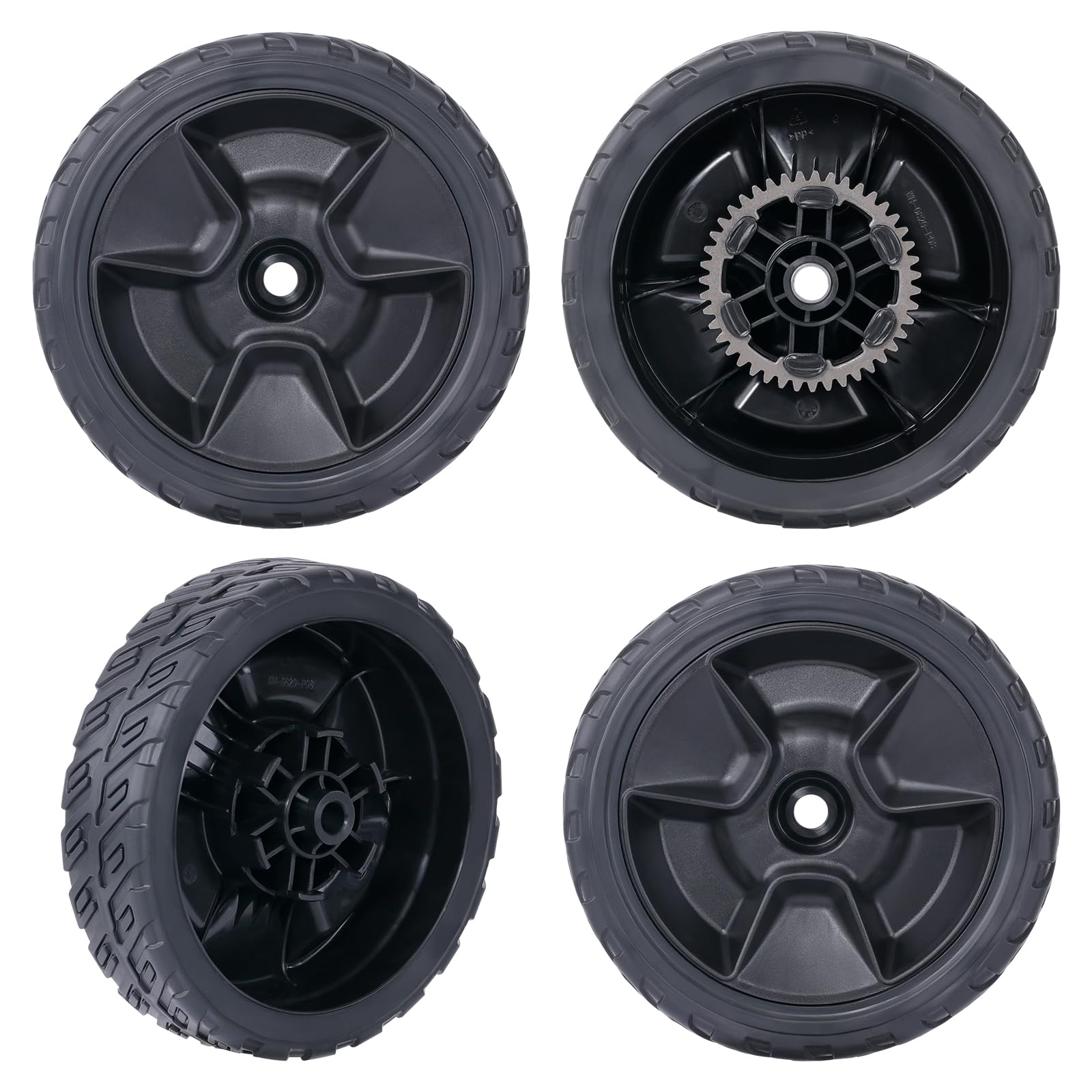 View 1 of **ONLY TWO WHEELS**CheeMuii 4 Pack HRN216 Lawn Mower Wheels Kit 2 Rear Wheels Replace for 42710-VR8-N00ZA and 2 Front Wheels Replace for 44710-VR8-N00ZA Compatible with Honda HRN216 Lawn Mower