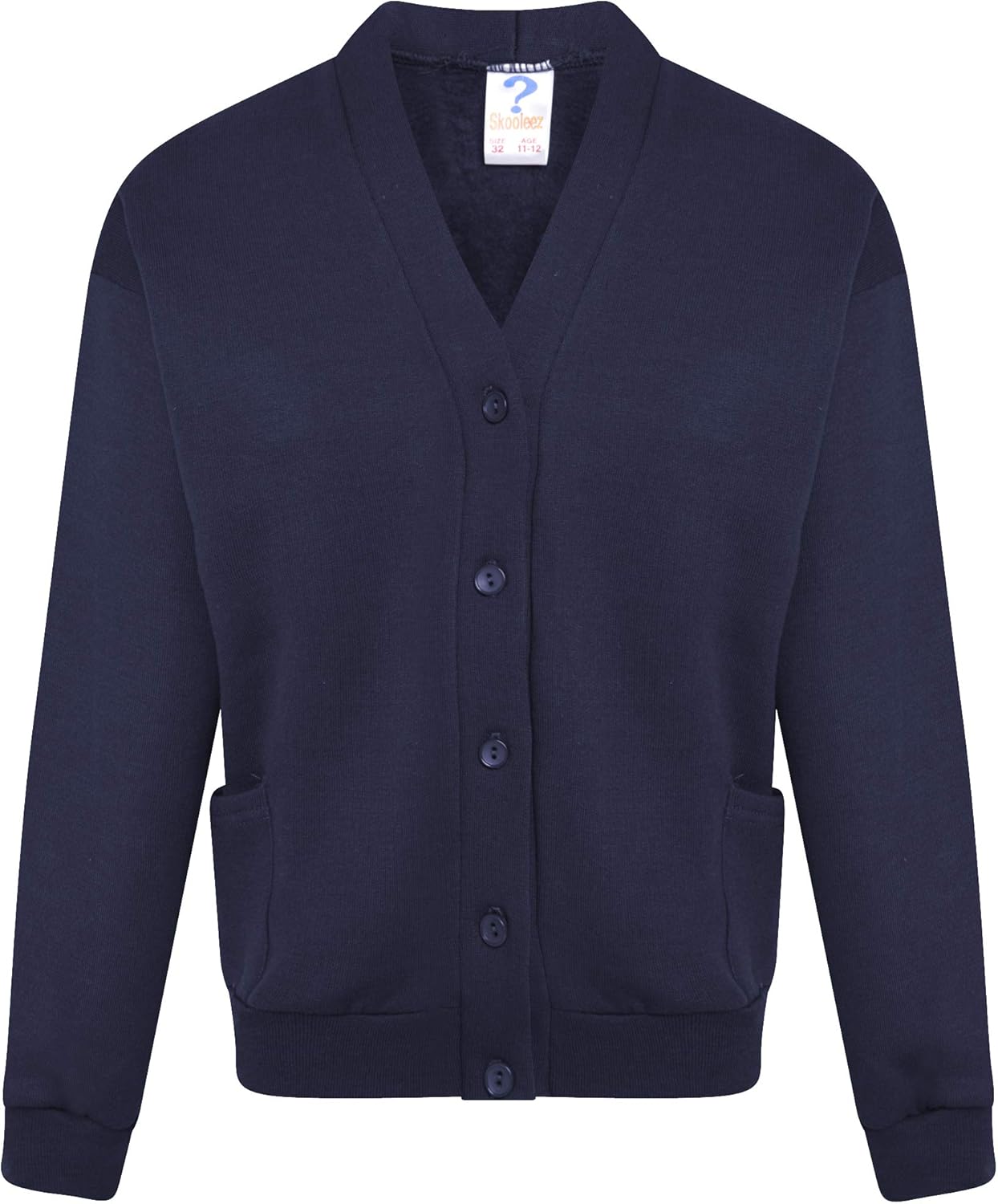 Maass Children Boys Girls Kids Navy Blue School Uniform Fleece Cardigan