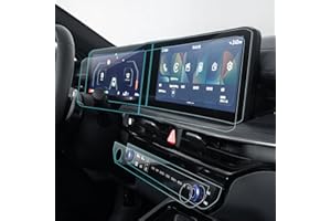 LANTU 6PCS Car Screen Protector for 2025 Kia K5 (LXS, GT-Line, GT, EX) Accessories Navigation& Dashboard& AC Nano Touchscreen Protector Film HD Clear Bubble Free 12.3''