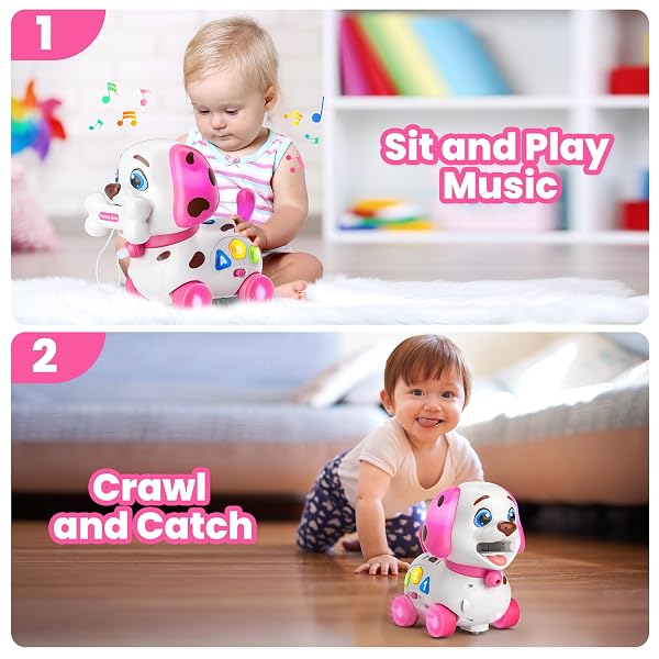 VAHOME PUPPY TOY FOR 1 YEAR OLD GIRL GIFT, MUSICAL BABY TOY 6-12-18 MONTH, FIRST BIRTHDAY GIFTS FOR 1 YEAR OLD GIRL BOY, EDUCATIONAL INFANT TOYS FOR 7 8 9 10-12 MONTH