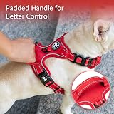 PoyPet No Pull Dog Harness Reflective Soft Padded Vest S Red Trim view 4