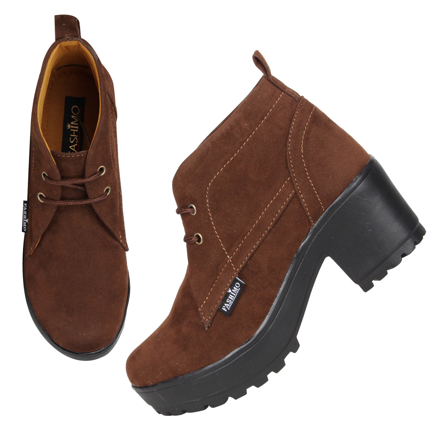 fashimo beautiful suede leather look ankle lenght boot women from