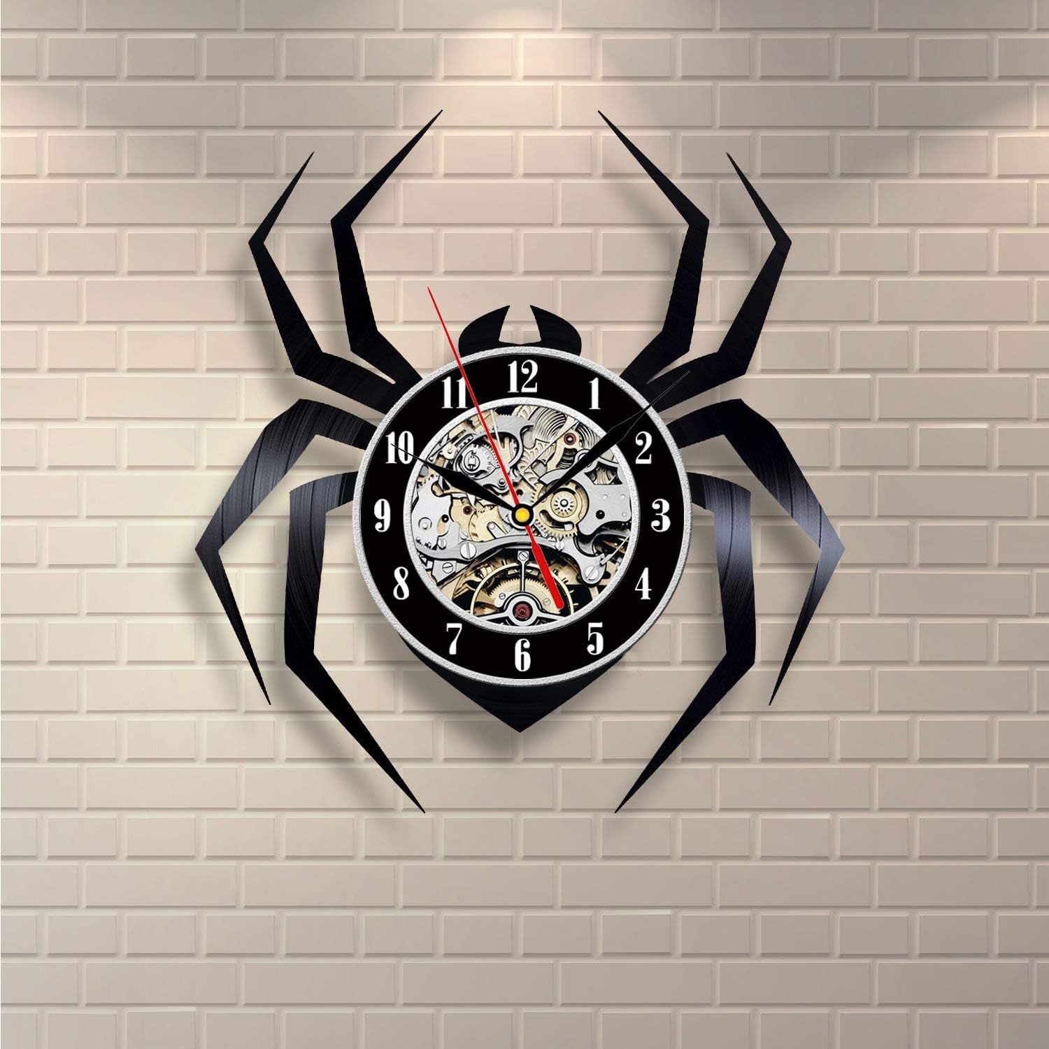 Wood Crafty Shop Spider Insect Art Decoration Vinyl Record Wall Clock Gift for Him and Her Unique Wall Decor The Best Gift Idea for Any Event Birthday Gift, Wedding Gift